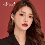 韩国lnerato原创设计耳饰，纯银流苏耳环女气质，长款耳坠潮网红