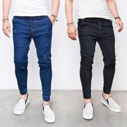 trousers for men jeans牛仔裤男 jogger pants 紧身小脚松紧裤