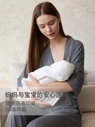 Nest Designs春夏女士哺乳上衣竹纤维T恤孕妇装月子服产后哺乳衣