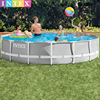 intex圆形管架成人戏水池大型家庭儿童游泳池加厚457*107