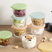 日本进口玻璃保鲜罐食品级小号玻璃碗带盖密封便携外出蜂蜜储存罐