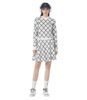韩国高尔夫新潮牌针织，套装女秋保暖毛衣格子，设计韩版百搭修身短裙