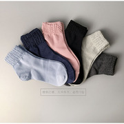 （出口岛国-80%棉）时尚个性小众袜头短袜舒适弹力保暖短筒女袜子