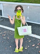 女童针织吊带裙，2023夏季中小童，2-10岁韩版修身裙子儿童吊带裙