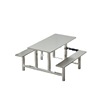 定制食堂餐桌学校公司工厂，工地员工468人快餐店不锈钢连体餐桌椅