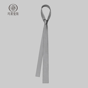 韩版休闲细领带男学院风5CM窄款中灰色平头西装衬衫装饰女手打潮