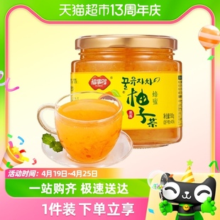 福事多蜂蜜柚子茶500g泡水喝冲泡饮品韩式水果花茶果酱