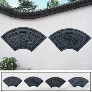 新中式立体墙壁饰塑料复古背景墙饰客厅创意墙面壁挂围墙装饰挂件