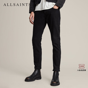 allsaints男士rex牛仔裤直筒紧身小脚裤铅笔，裤春季款me027p