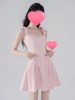 女装设计感小众气质名媛，法式收腰显瘦温柔粉色吊带连衣裙夏季