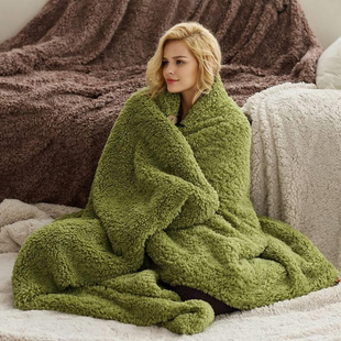 奢华加厚加大羊绒毛毯床单，盖毯空调毯午睡毯子，双层披肩毯冬床垫毯