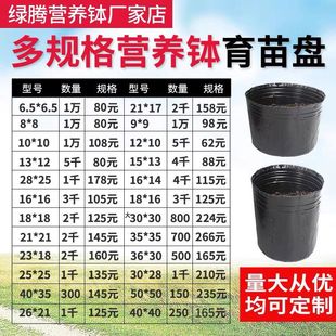 营养钵一次性花盆塑料育苗袋种植穴盆装土神器加厚营养杯育苗杯