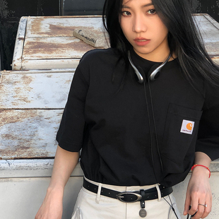  Carhartt K87卡哈特口袋短袖T恤男女宽松工装纯棉打底潮