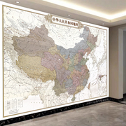 复古世界地图墙纸酒店宾馆中国地图，壁画定制书房，办公室背景墙壁纸