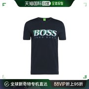 香港直邮HUGO BOSS 男士深蓝色棉质短袖T恤 TEE7-50311474-410