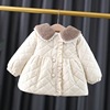 女童冬装加绒外套0一4岁小宝宝冬季加厚上衣，婴儿棉衣保暖棉服
