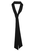 黑色雪纺蝴蝶结领结细长飘带搭配衬衫，丝巾休闲领带，女学院风可定制