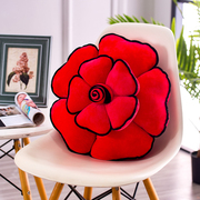 沙发抱枕靠垫客厅现代简约靠枕可爱床头创意，玫瑰花抱枕毛绒腰