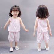 2020女宝宝夏装套装纯棉1-3-5岁女童吊带夏季婴幼儿两件套潮