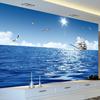 3d立体风景壁纸沙滩，海景大型壁画客厅卧室，电视背景墙纸墙布影视