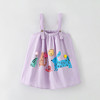 夏装女宝宝公主裙浅紫色吊带裙中小童2-8岁洋气背带裙薄款连衣裙9