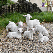 户外花园装饰仿真羊摆件树脂，动物庭院阳台，小院子创意造景景观布置