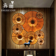 泰国创意铁艺竹编装饰壁灯 东南亚风格客厅楼梯灯具 会所酒店