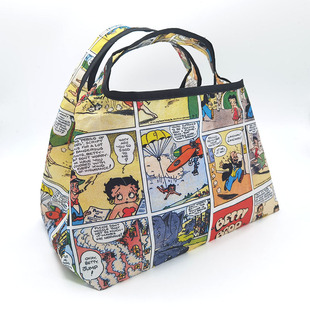 日本绘本风betty贝蒂便携随身包折叠(包折叠)购物包手提(包手提)饭盒便当包