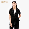 HONRN/红人夏季女装短袖西服外套商场同款HE22OS363