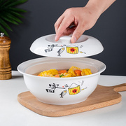 家用骨瓷带盖大汤碗中式9英寸品锅汤锅陶瓷器汤碗可微波炉餐具