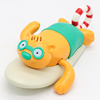儿童发条洗澡戏水玩具拉线海龟海狸宝宝0-1岁上链益智小动物婴儿