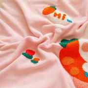 儿童加绒被套单件加厚珊瑚绒幼儿园宝宝秋冬婴儿床A类牛奶绒被罩