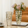 花瓶玻璃透明水晶高级感鲜花水养玫瑰百合专用摆件客厅插花餐桌大