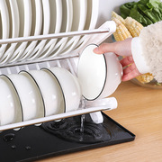 折叠碗盘架免安装沥水，置物架厨房碗架双层餐具架家用碗盘