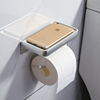 卫生间卷纸架厕所免打孔纸巾架，浴室壁挂式抽纸挂架简约手机置物架