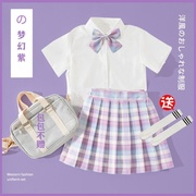 女童夏装jk制服全套裙子儿童女正版日系学院风校服洋气短袖三件套