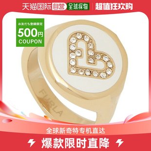 日本直邮Furla 戒指配件 心形戒指 黄金白色女式 FURLA FJ0201RT