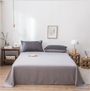 简约纯色床单单件北欧风被单磨毛学生宿舍褥单双人床上用品