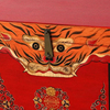 中式实木手绘箱子复古彩绘大容量扣箱带收纳小茶几箱式茶几藏箱
