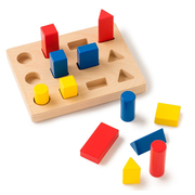 toysforlife形状分类游戏，宝宝颜色认知木制益智镶嵌建构积木