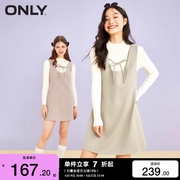 绫致only2024春夏时尚，可爱风小格子两件套连衣裙女