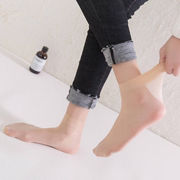 1双女士短款丝袜子夏季薄款透明短袜耐穿水晶包芯丝脚尖加固耐穿