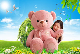 抱抱熊熊猫公仔2米女生泰迪布娃娃睡觉抱可爱大熊毛绒玩具送女友