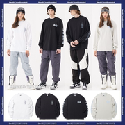 2122DIMITO韩国滑雪卫衣单双板男女款圆领套头打底长款宽松T恤