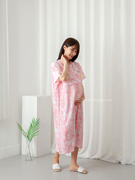 2021夏季孕妇装韩国透气纯棉，宽松大码直筒连衣裙哺乳长t