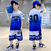 55男童帅气篮球服套装6夏季7中大童8儿童10炸街运动短袖两件套12