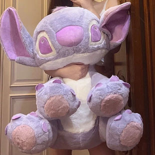 史迪仔公仔生日礼物女玩偶超大号，紫色史迪奇(史迪奇，)毛绒玩具睡觉抱枕可爱