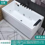 家用米独立式浴缸亚克力0.9恒温冲浪坐式1.5-成人浴盆.按摩小户型
