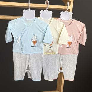婴尚新生儿衣服0-3月纯棉婴儿，和尚服套装，男女宝宝绑带内衣夏季薄