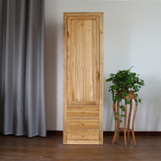 现代中式衣柜实木衣橱卧室，单门衣柜新中式，木质收纳柜子香樟木衣柜